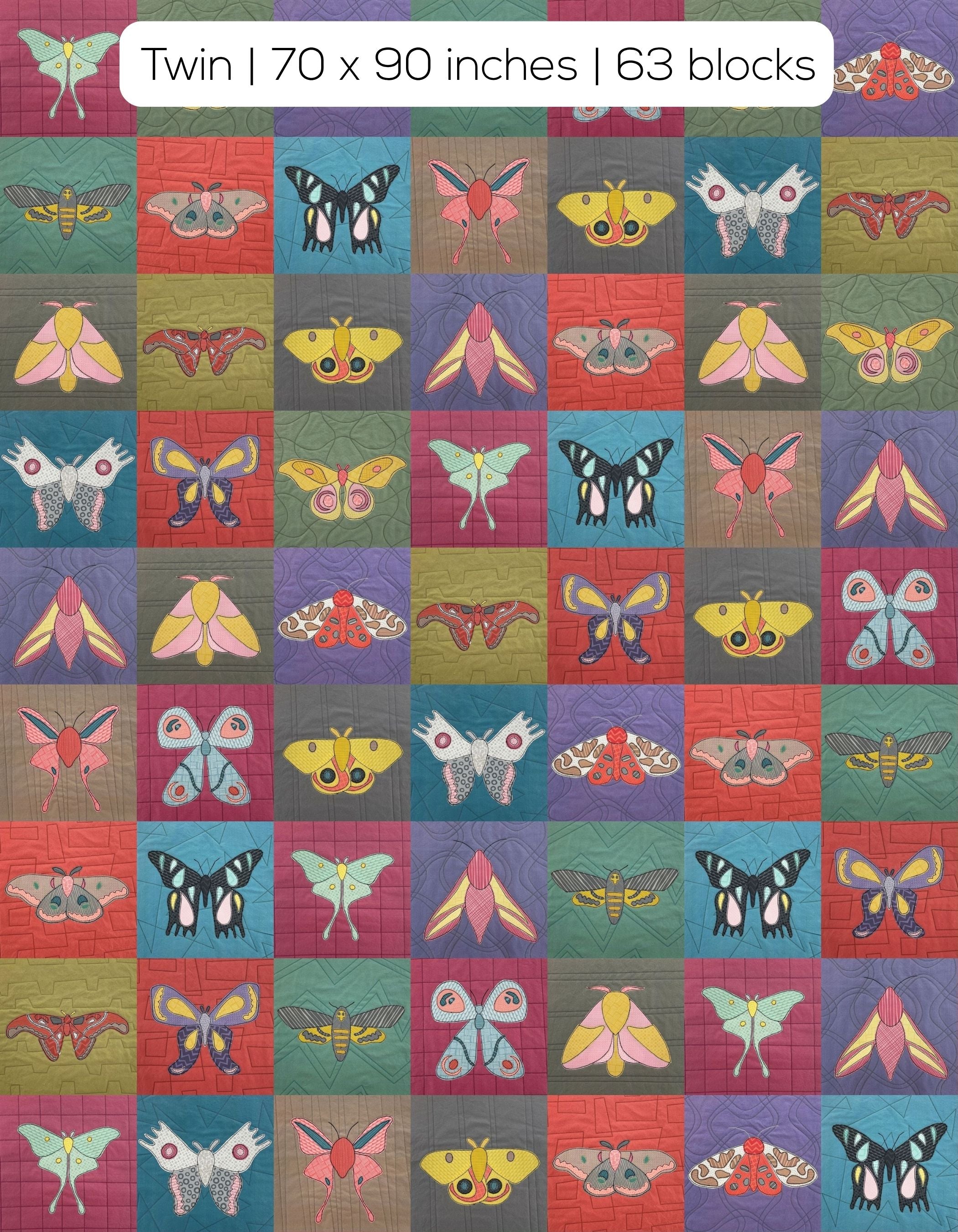 Moth Applique Patterns - Fusible Template Pages (US only)