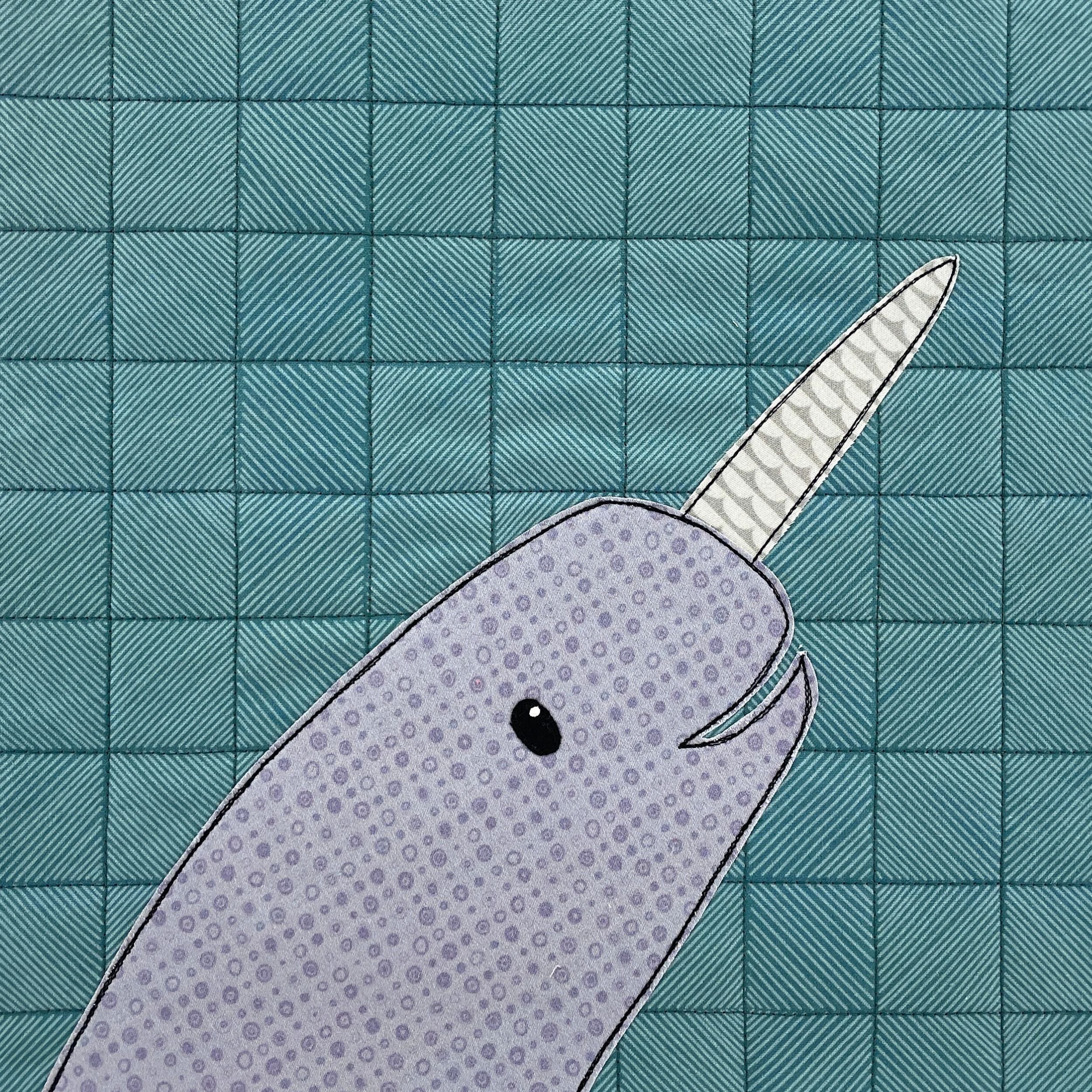 Nautilus Narwhal Applique Quilt Pattern