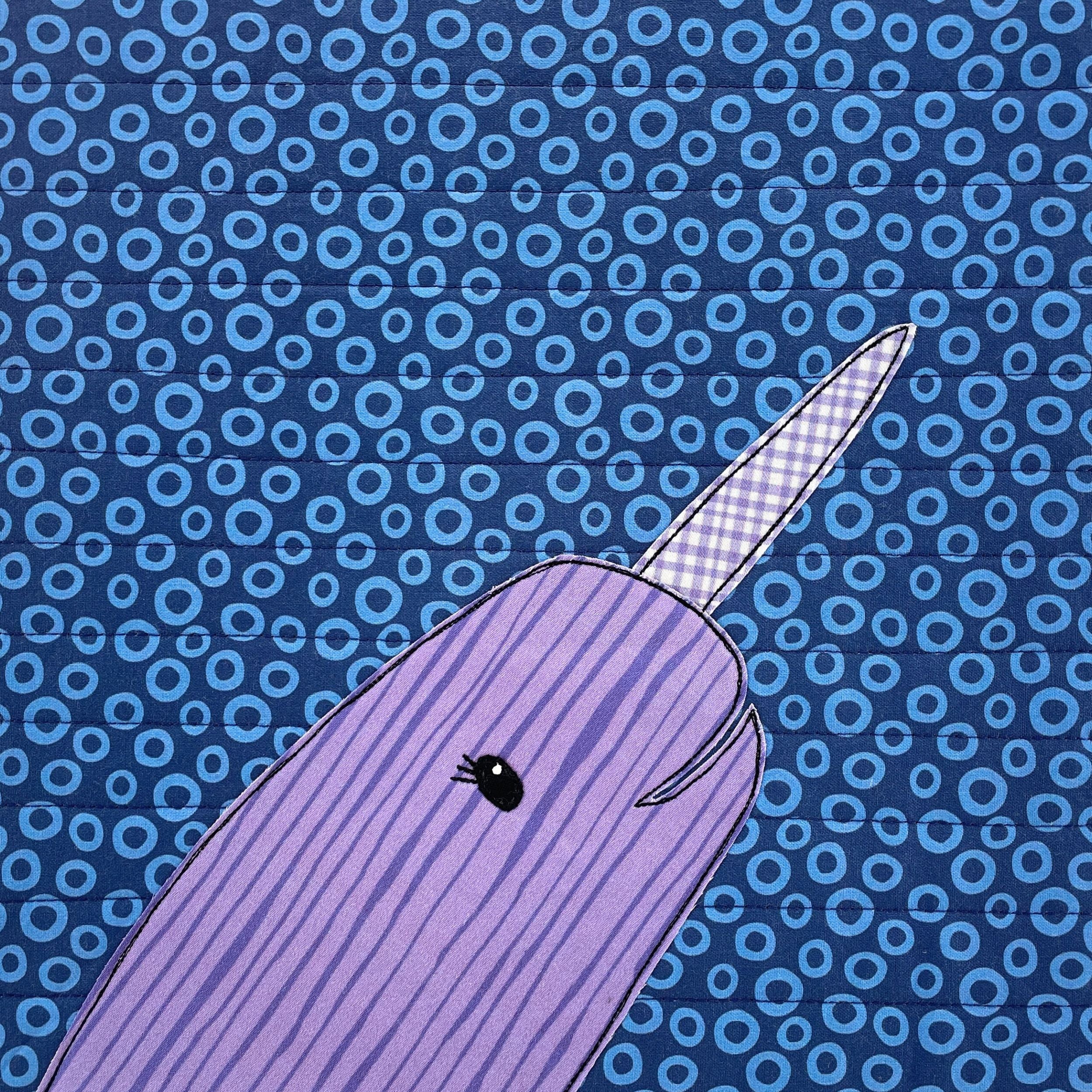 Nautilus Narwhal Applique Quilt Pattern