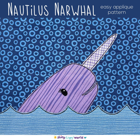 Nautilus Narwhal Applique Quilt Pattern