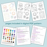 Night Sky Embroidery Pattern and Stick and Stitch Pack