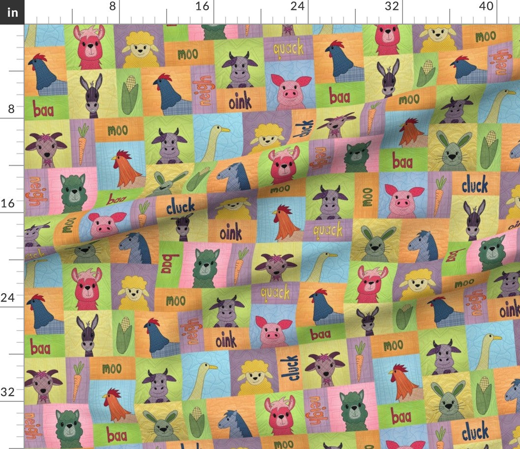 Noisy Farm - cheater quilt fabric