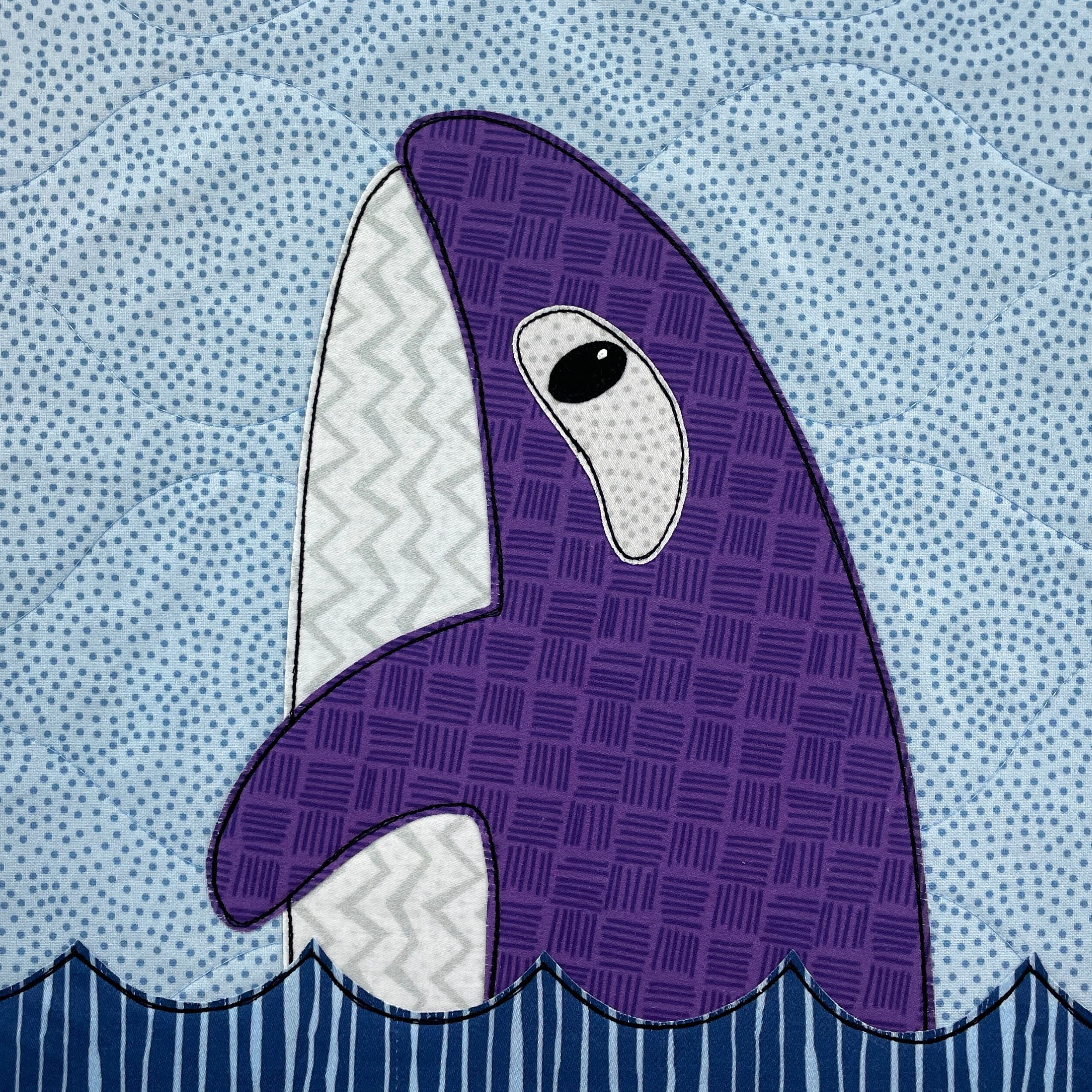 Otis Orca Applique Quilt Pattern