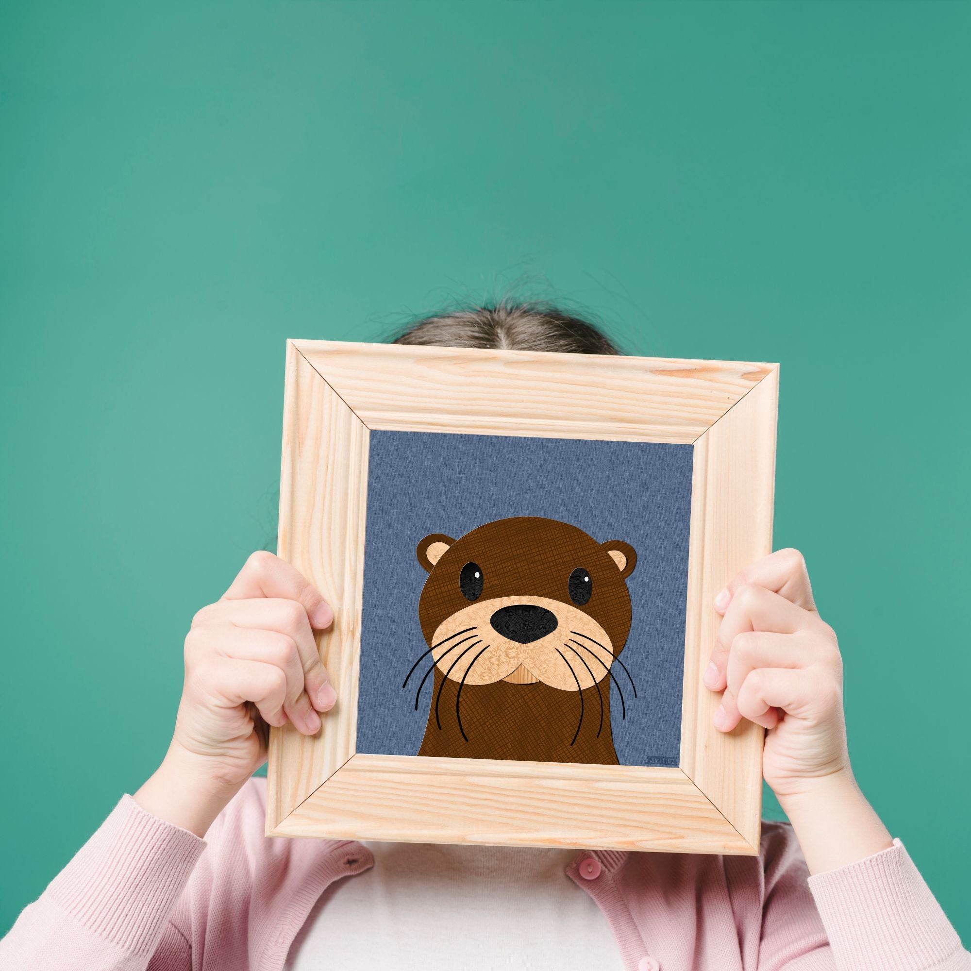 Olson Otter - printable art - Collage Style