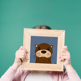 Olson Otter - printable art - Collage Style