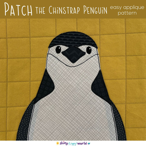 Patch the Chinstrap Penguin Applique Quilt Pattern