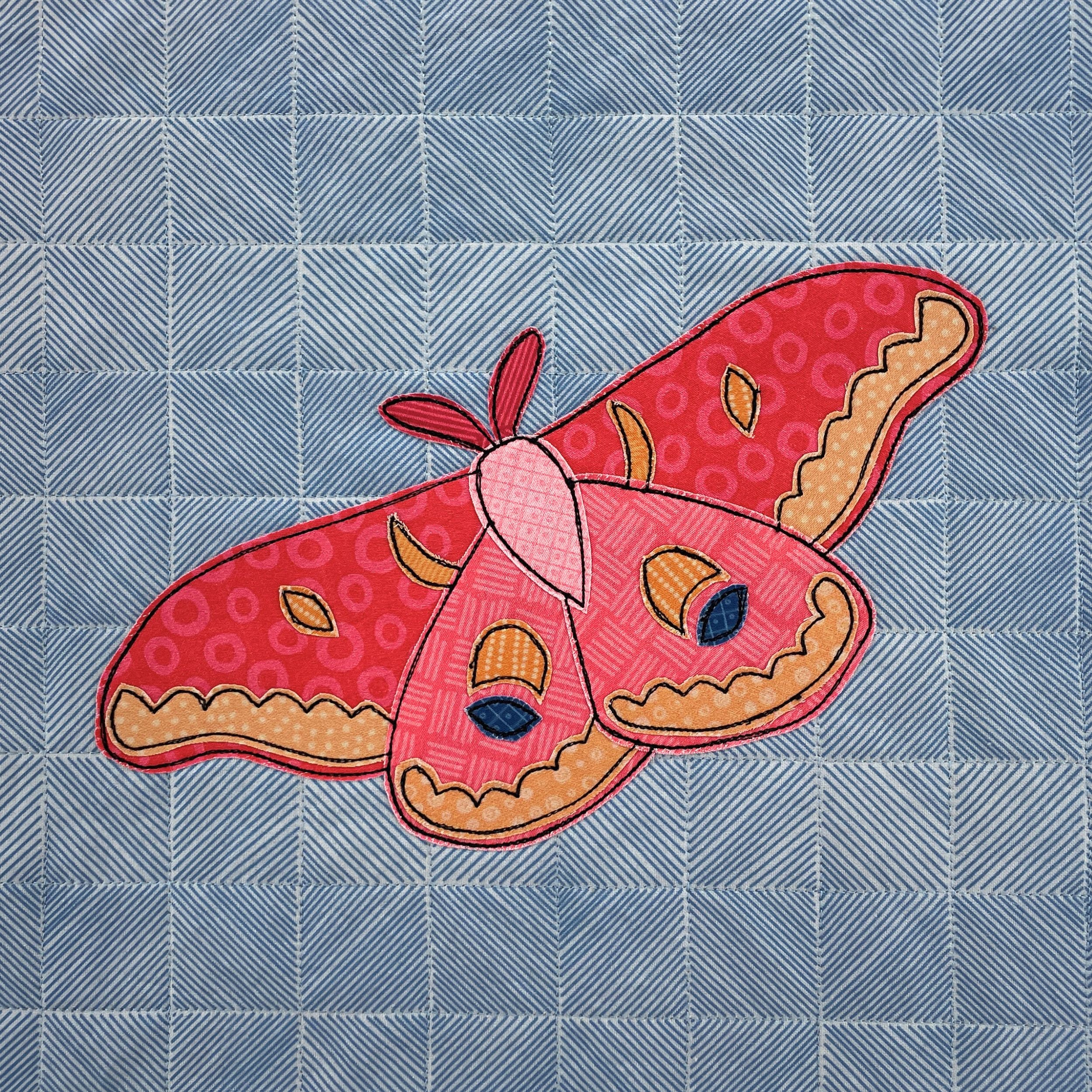 Polyphemus Moth Applique Quilt Pattern