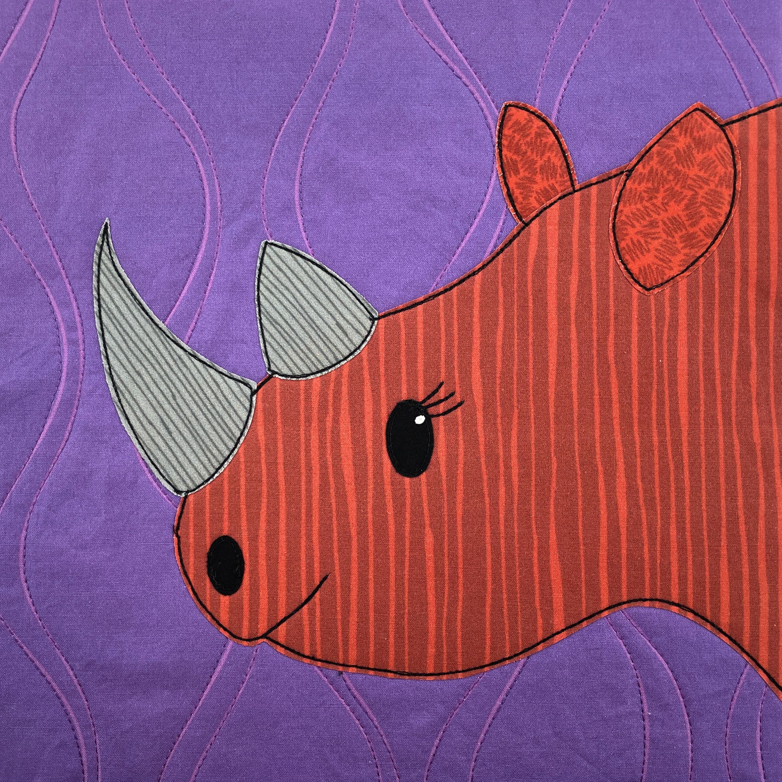 Rowan Rhino Applique Quilt Pattern