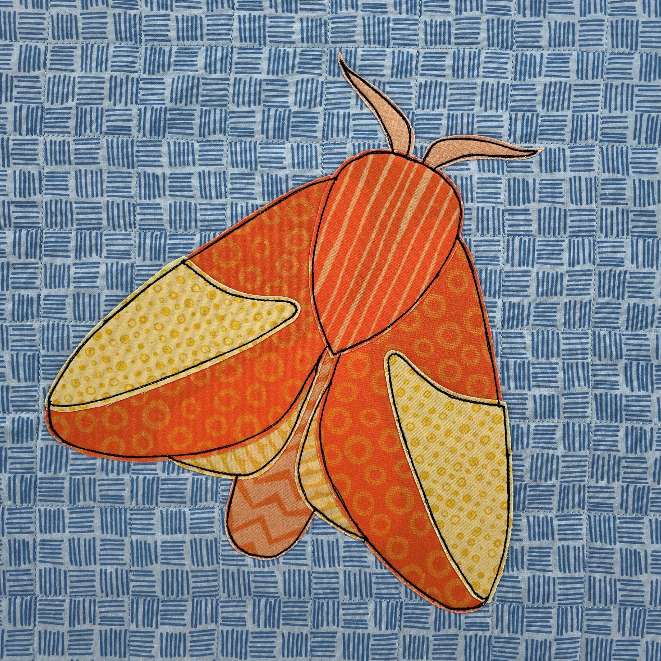 Rosy Maple Moth Applique Quilt Pattern