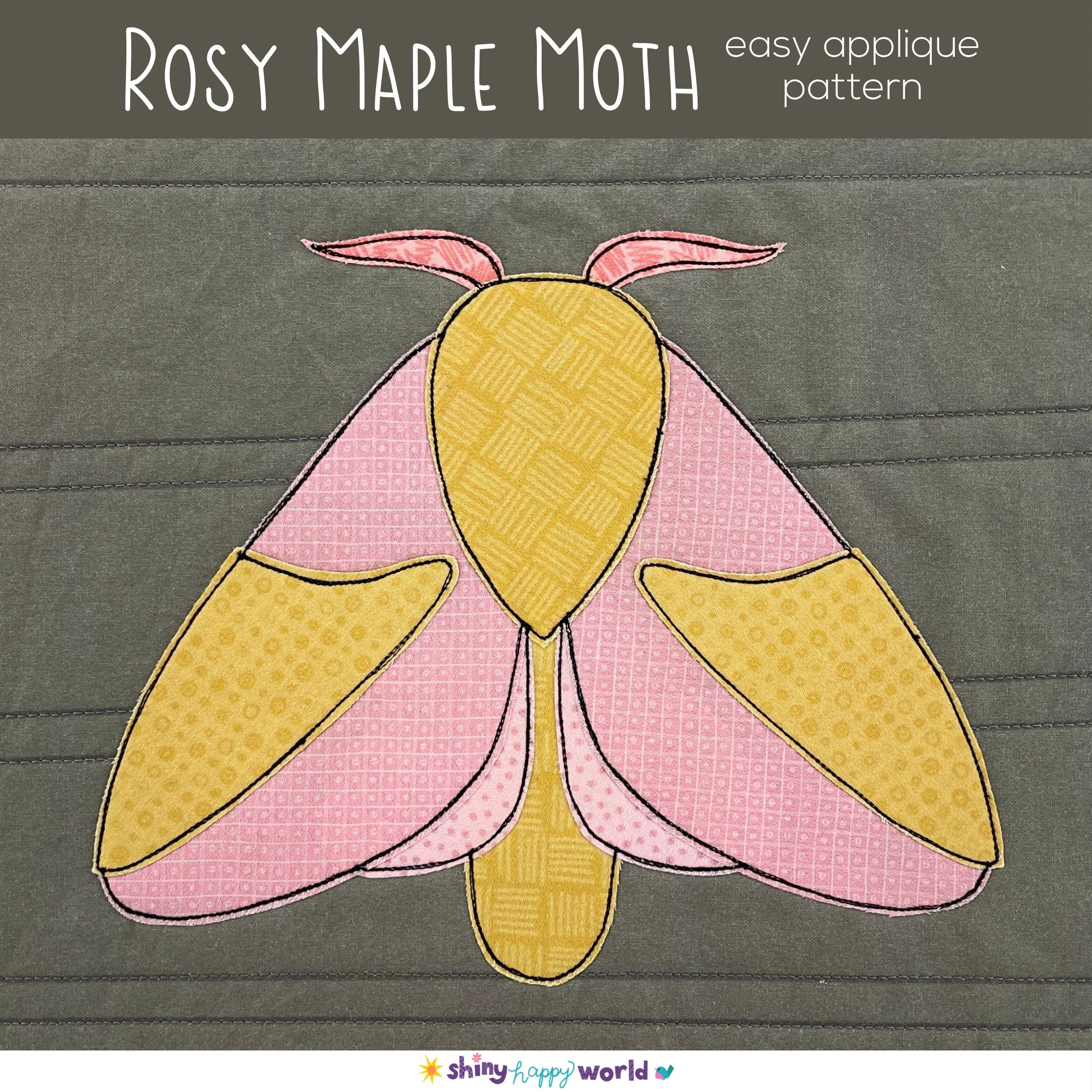Rosy Maple Moth Applique Quilt Pattern