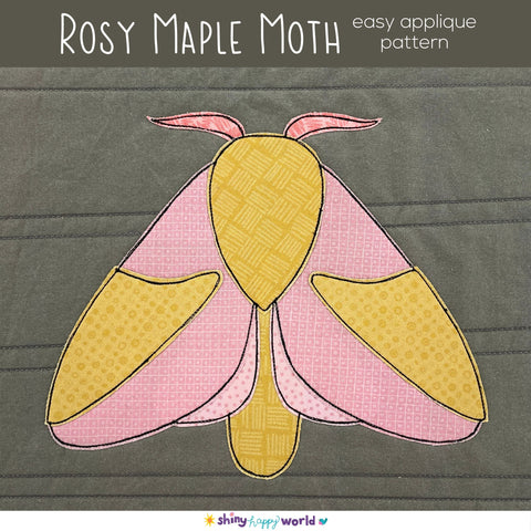 Rosy Maple Moth Applique Quilt Pattern