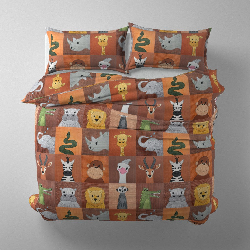 African Safari - 12 inch squares - cheater quilt fabric