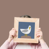 Seagull - printable art - collage style