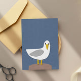 Seagull - printable art - collage style