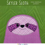 Skyler Sloth Applique Quilt Pattern