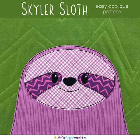 Skyler Sloth Applique Quilt Pattern