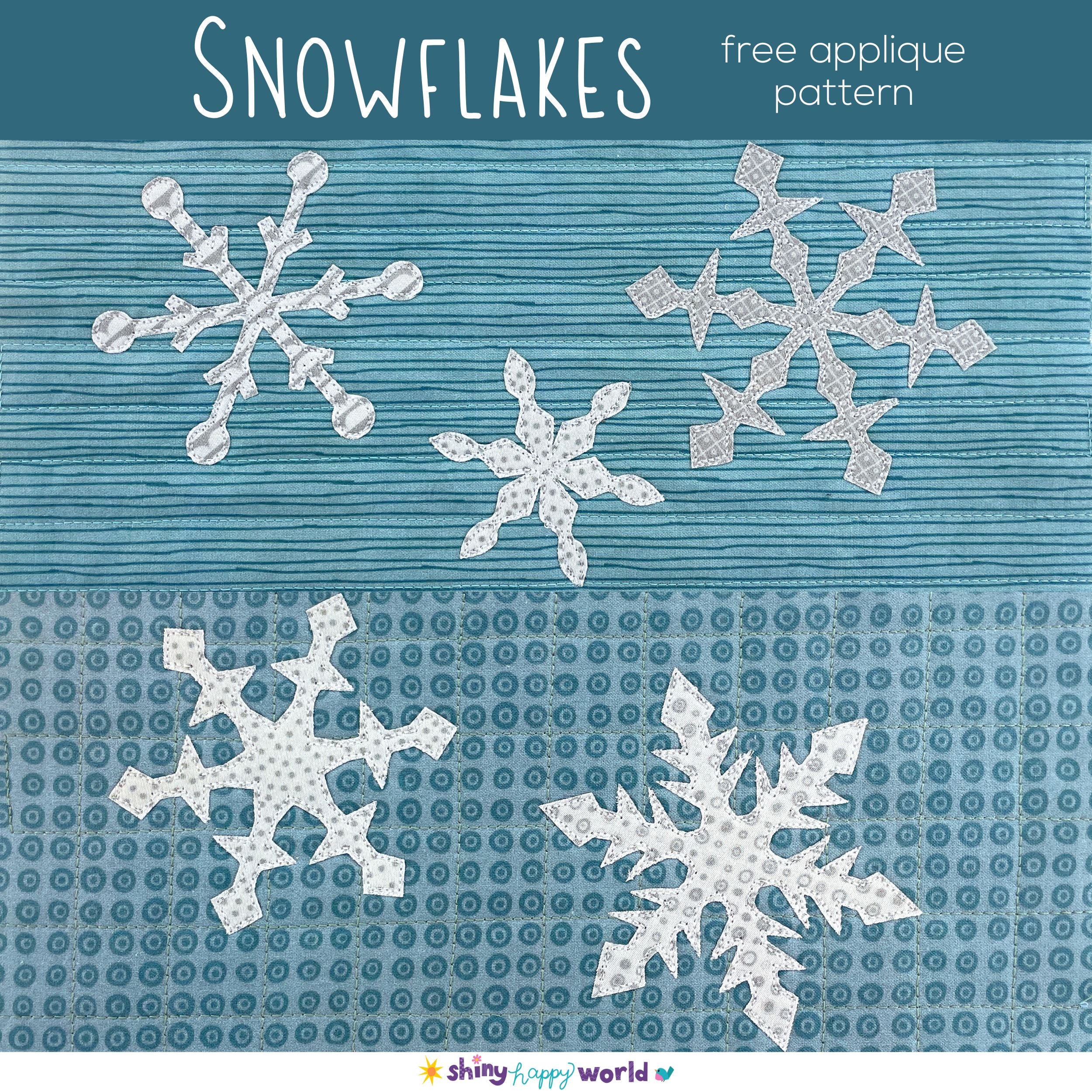 Snowflakes Applique Quilt Pattern