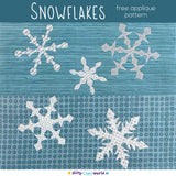 Snowflakes Applique Quilt Pattern