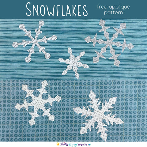 Snowflakes Applique Quilt Pattern
