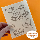 Thanksgiving Embroidery Pattern (with optional Stick & Stitch Pack)
