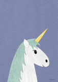 Unicorn - printable art - collage style