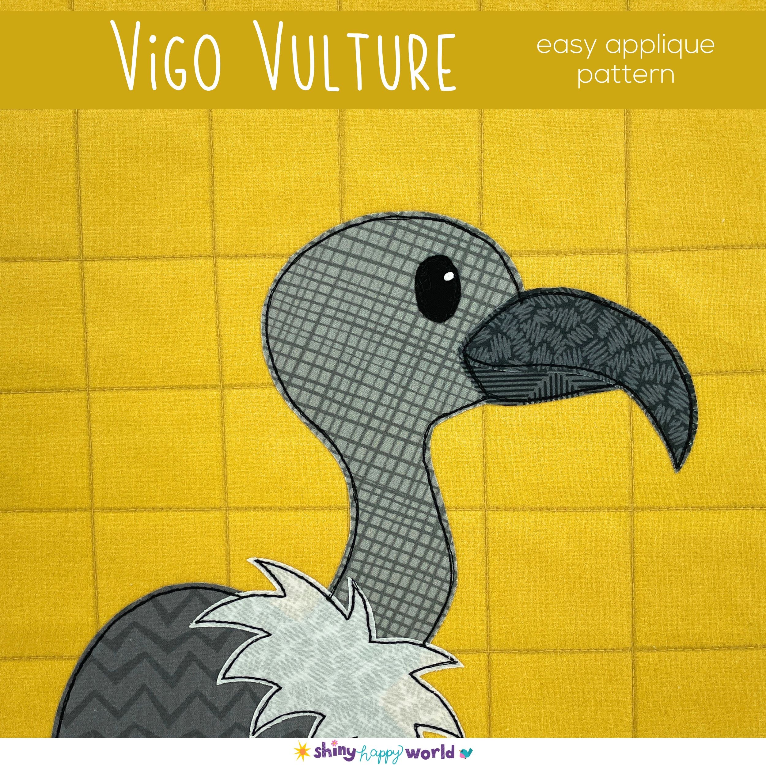 Vigo Vulture Applique Pattern