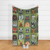 Woodland Critters - 12 inch squares - cheater quilt fabric