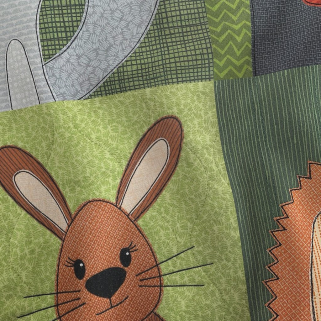 Woodland Critters - 12 inch squares - cheater quilt fabric