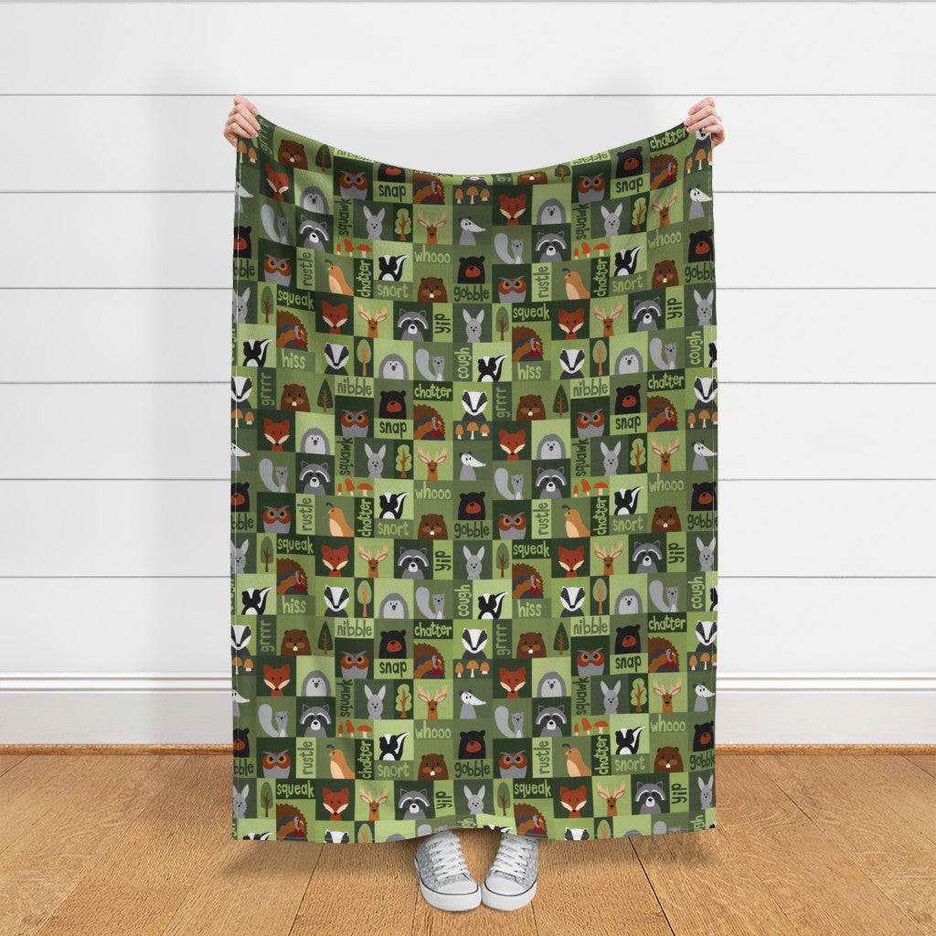 Woodland Critters - cheater quilt fabric