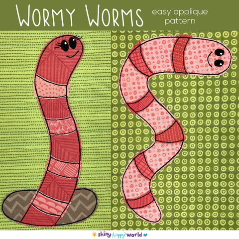 Wormy Worms Applique Quilt Pattern