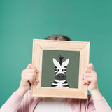 Zebra - printable art - Collage Style
