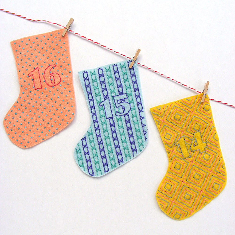 Mini Stockings Advent Calendar Pattern