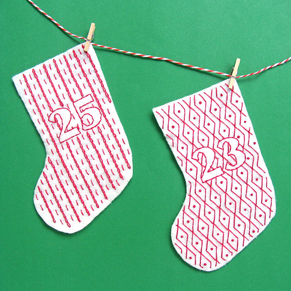 Mini Stockings Advent Calendar Pattern