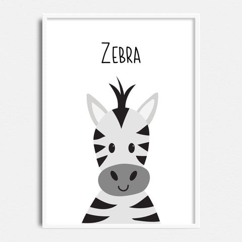 Zebra ABC Art Print