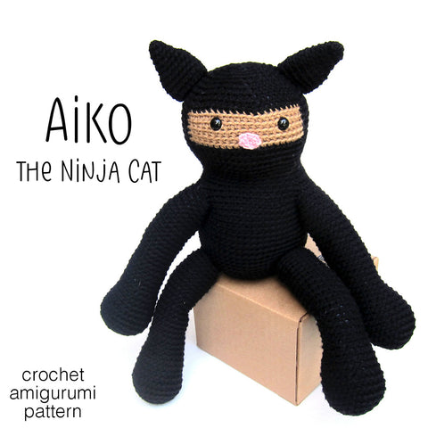Aiko the Ninja Cat Crochet Amigurumi Pattern