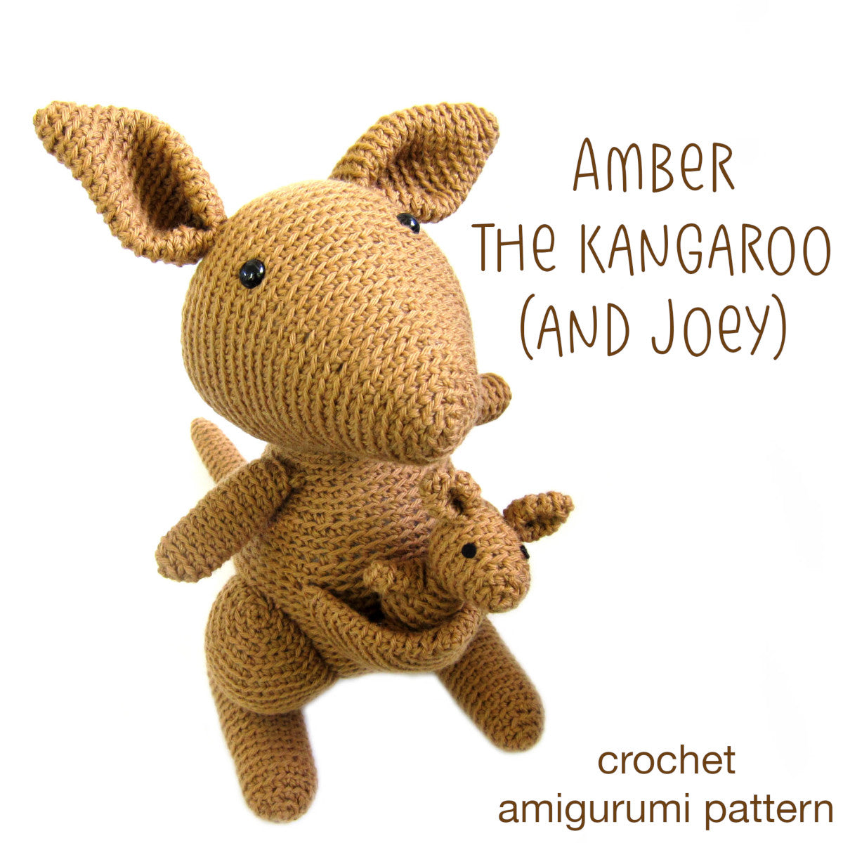 Amber the Kangaroo (and Joey!) Crochet Amigurumi Pattern