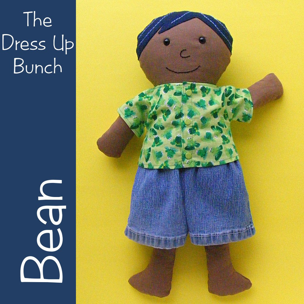 Bean - A Dress Up Bunch Rag Doll Pattern