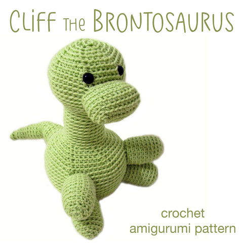 Cliff the Brontosaurus Crochet Amigurumi Pattern