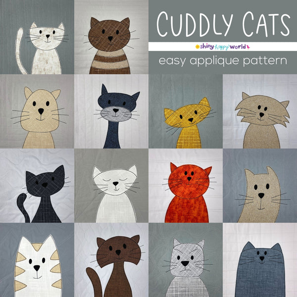 Cats Quilt Pattern – Shiny Happy World cats-quilt-pattern-shiny-happy-world