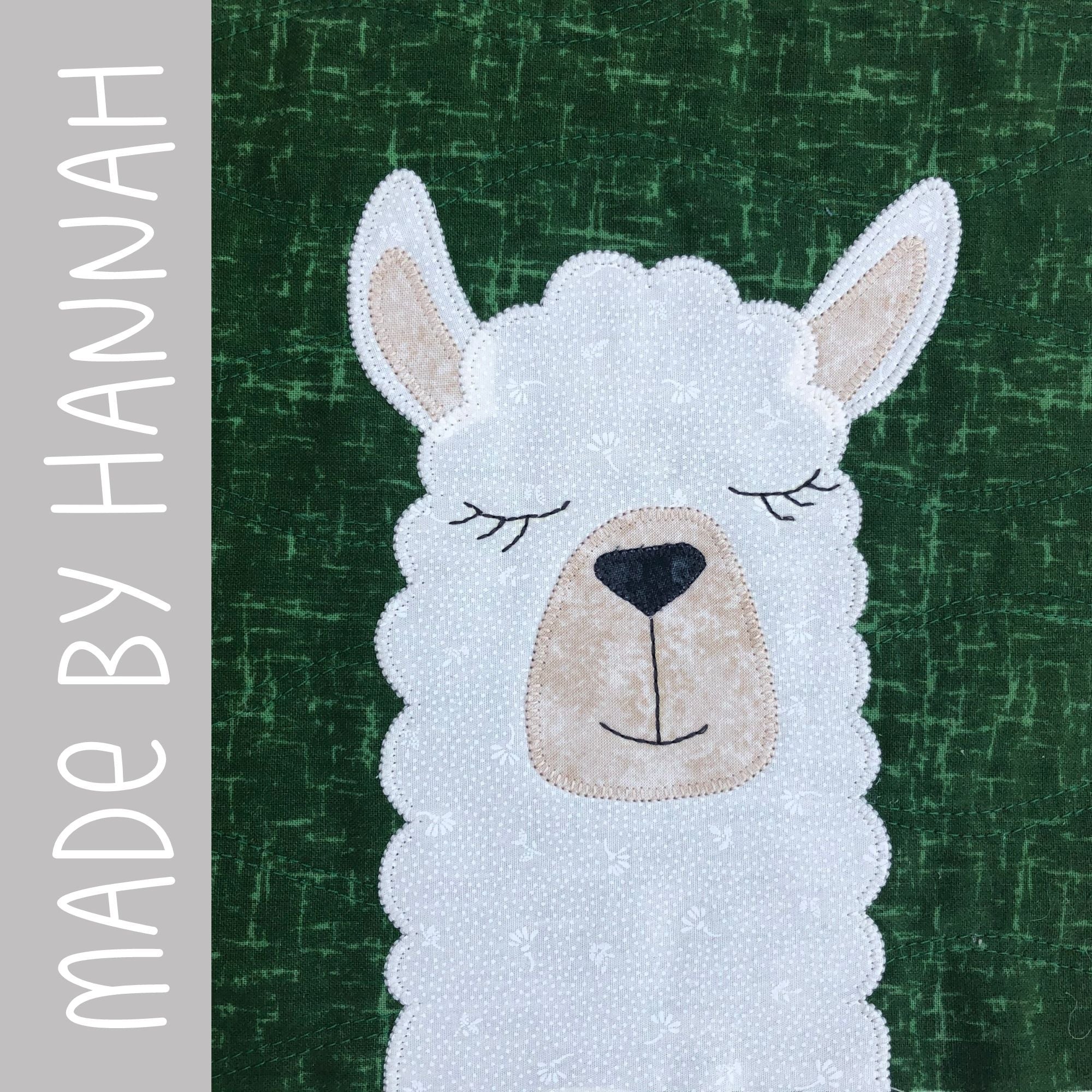 Liz Llama Applique Pattern