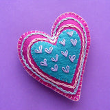 Have a Heart - Embroidered Felt Mobile Pattern