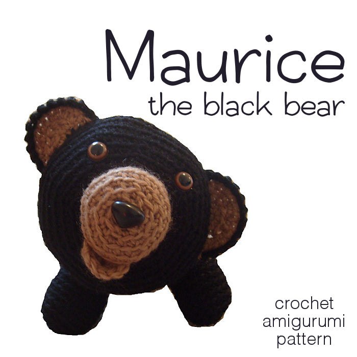 Maurice the Black Bear Crochet Amigurumi Pattern