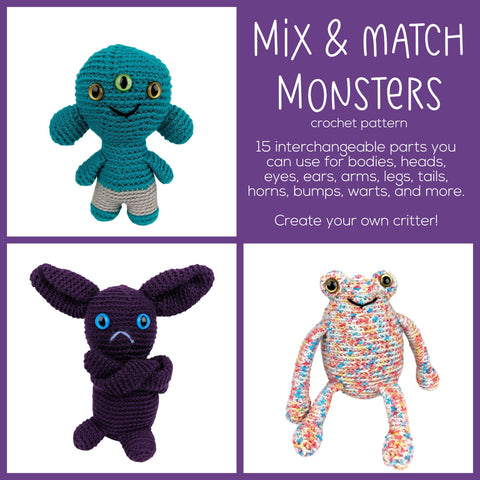 Meep - a Monster Softie Pattern for the Dress Up Bunch – Shiny Happy World