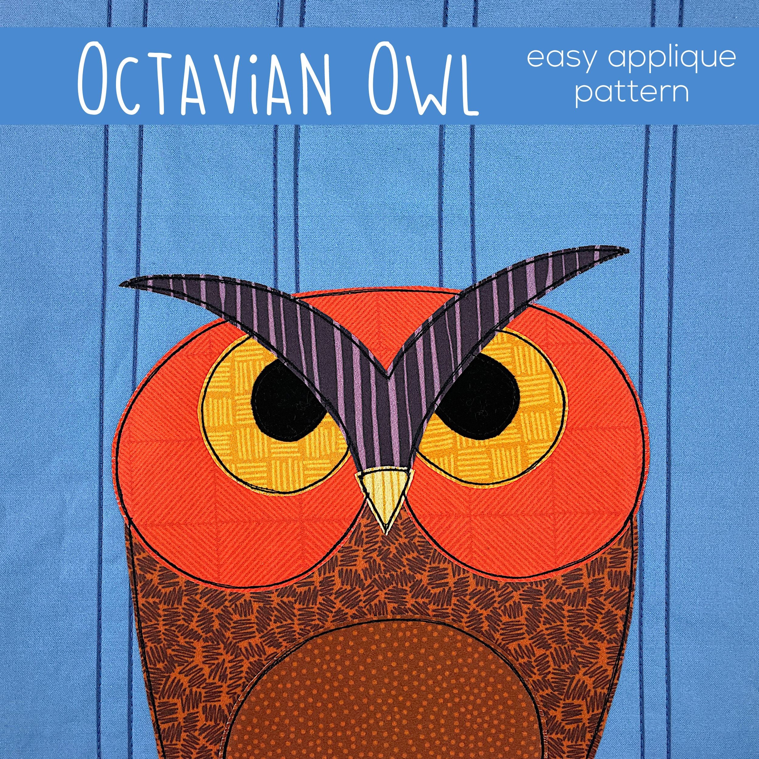 Octavian Owl Applique Pattern