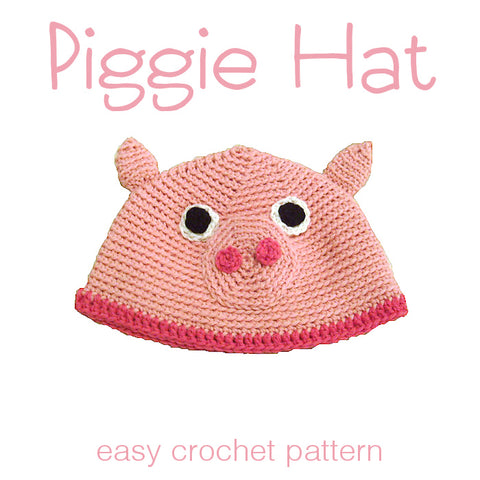 Piggie Crochet Hat Pattern