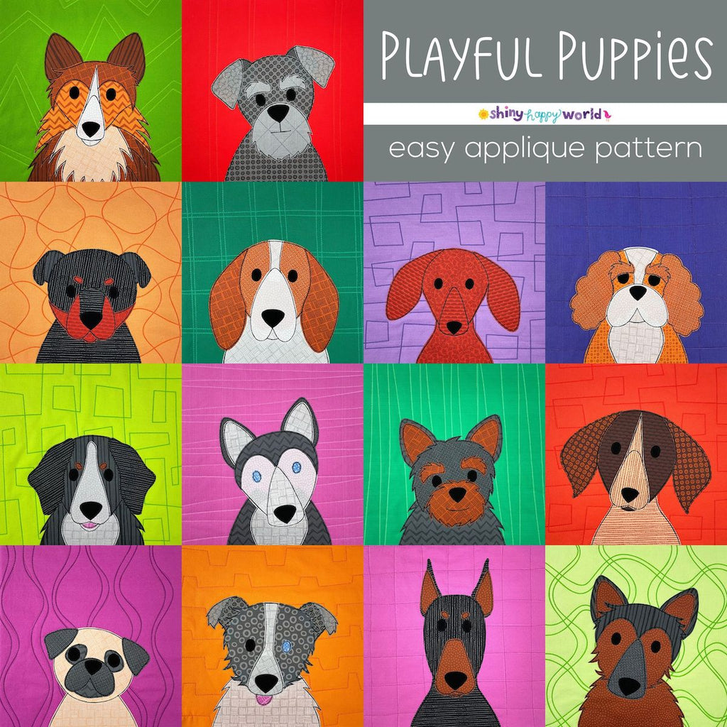 Playful Puppies Quilt Pattern – Shiny Happy World playful-puppies-quilt-pattern-shiny-happy-world