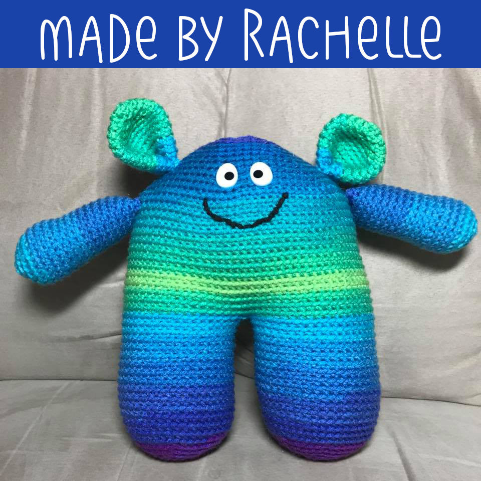 Roy the Rainbow Monster - crochet amigurumi pattern