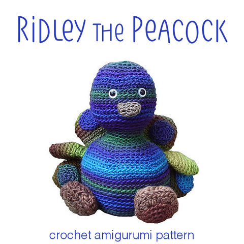 Ridley the Peacock Crochet Amigurumi Pattern