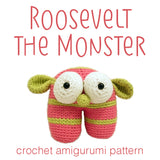 Roosevelt the Monster Crochet Amigurumi Pattern