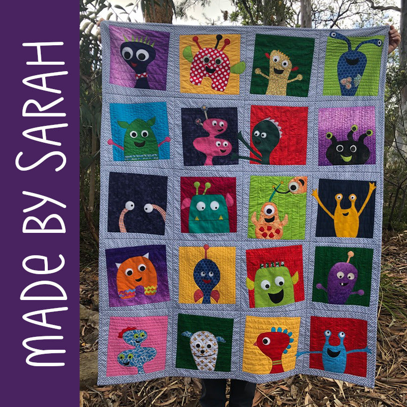 rosy monster happy motif quilting parker